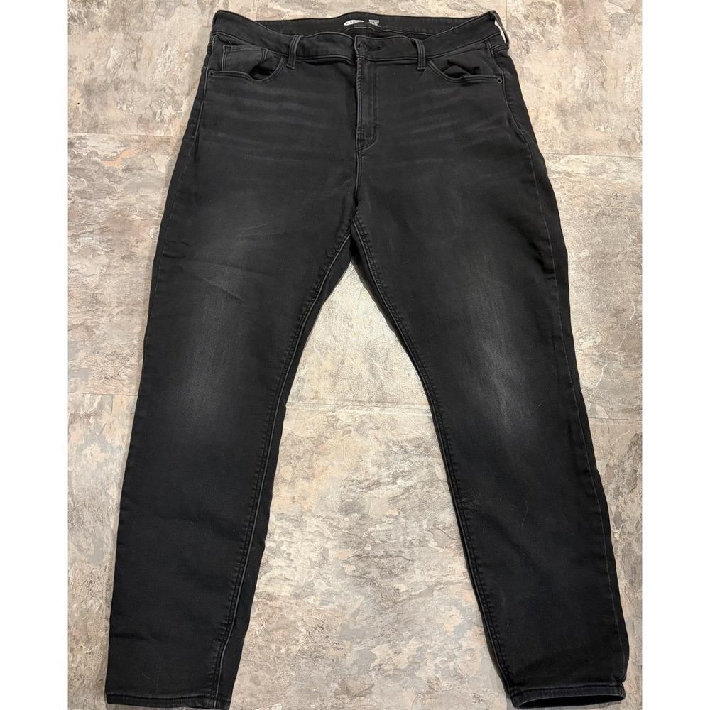 Old Navy Womens Rockstar Super Skinny High Rise Built In Warm Black Size 16 Jean